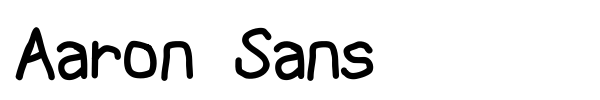 Aaron Sans font preview